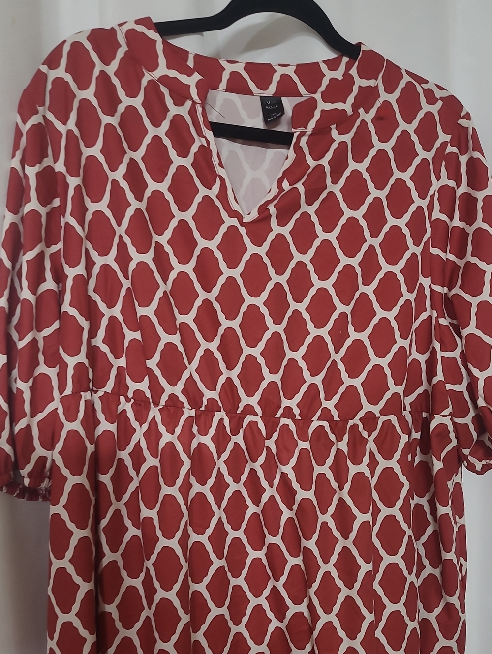 Emery Rose Red and Cream Maxi Dress - Elegant Printed Women’s Gown